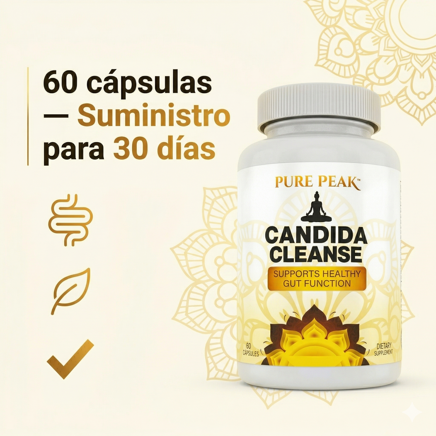 "Candida Cleanse" Suplemento para la candidiasis 60 CAPSULAS  💊