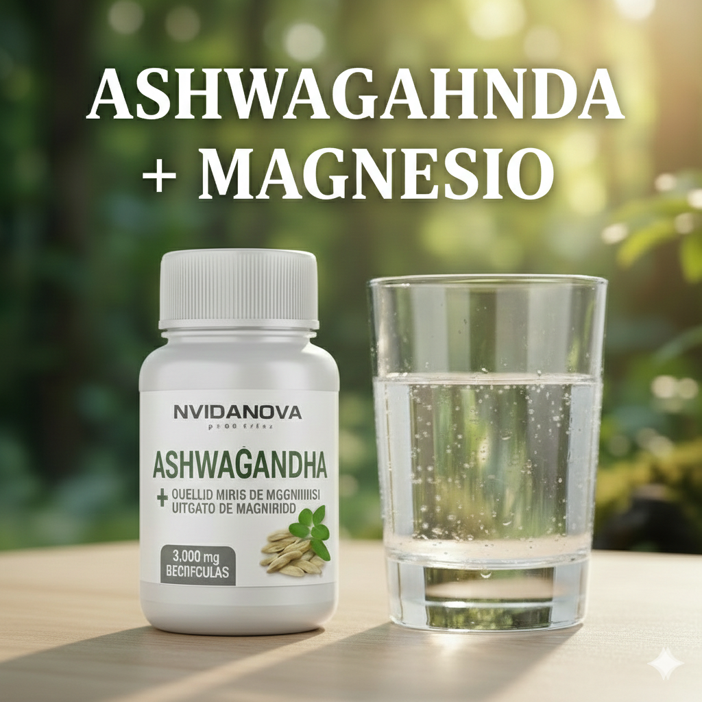 Ashwagandha + Magnesio 1000mg 60 Capsulas 🍃😀