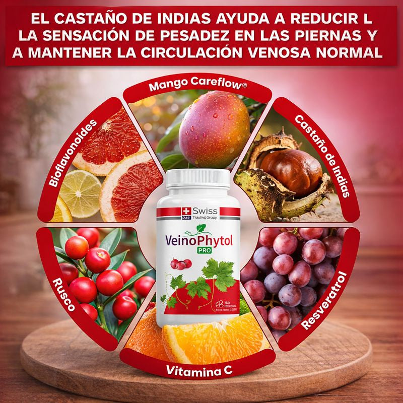 Veinophytol Pro Suplemento Para Várices 2000 Mg 30 Capsulas🦵🕸️