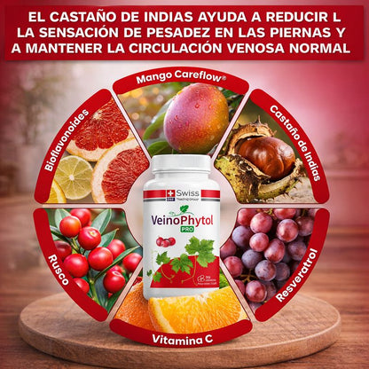 Veinophytol Pro Suplemento Para Várices 2000 Mg 30 Capsulas🦵🕸️