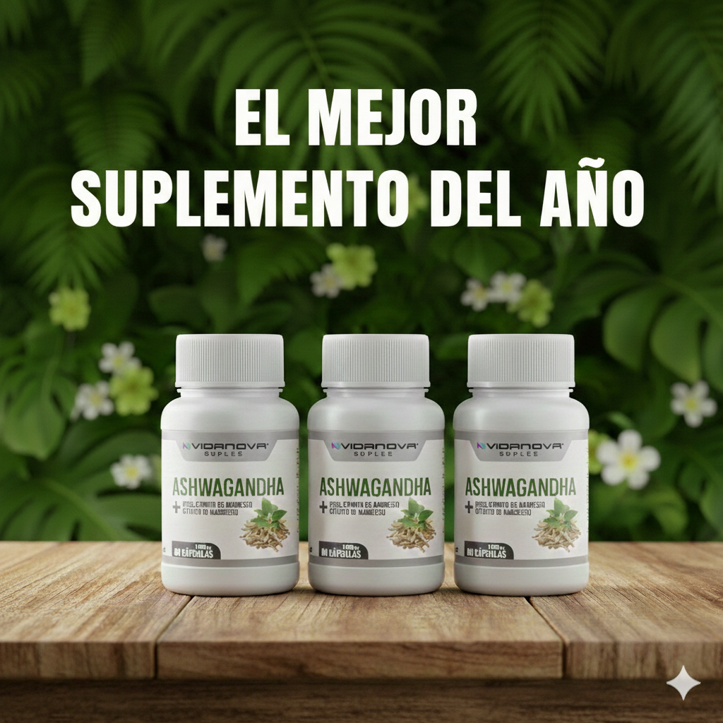 Ashwagandha + Magnesio 1000mg 60 Capsulas 🍃😀