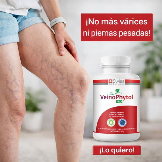 Veinophytol Pro Suplemento Para Várices 2000 Mg 30 Capsulas🦵🕸️