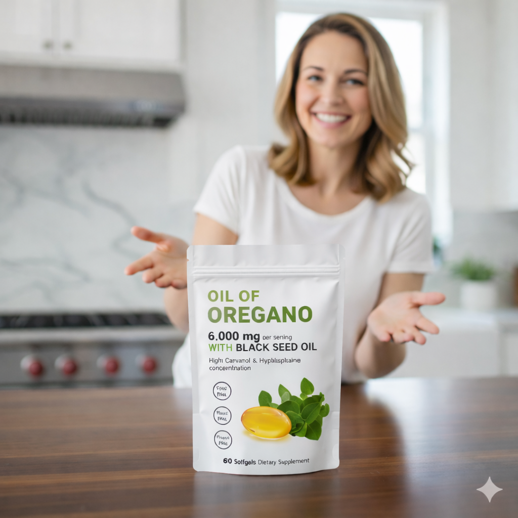 Aceite De Orégano 6000 Mg 60 capsulas💚🌿