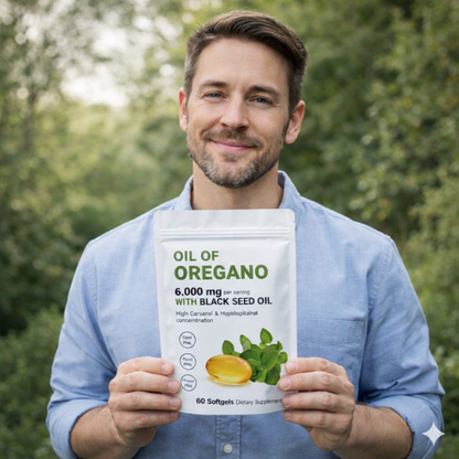 Aceite De Orégano 6000 Mg 60 capsulas💚🌿
