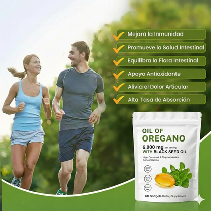Aceite De Orégano 6000 Mg 60 capsulas💚🌿